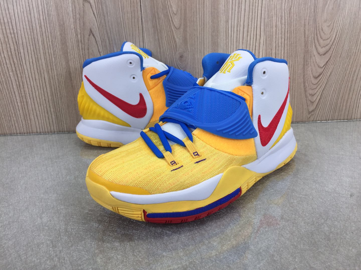 New Nike Kyrie Irving VI BHM Yellow Blue White - Click Image to Close